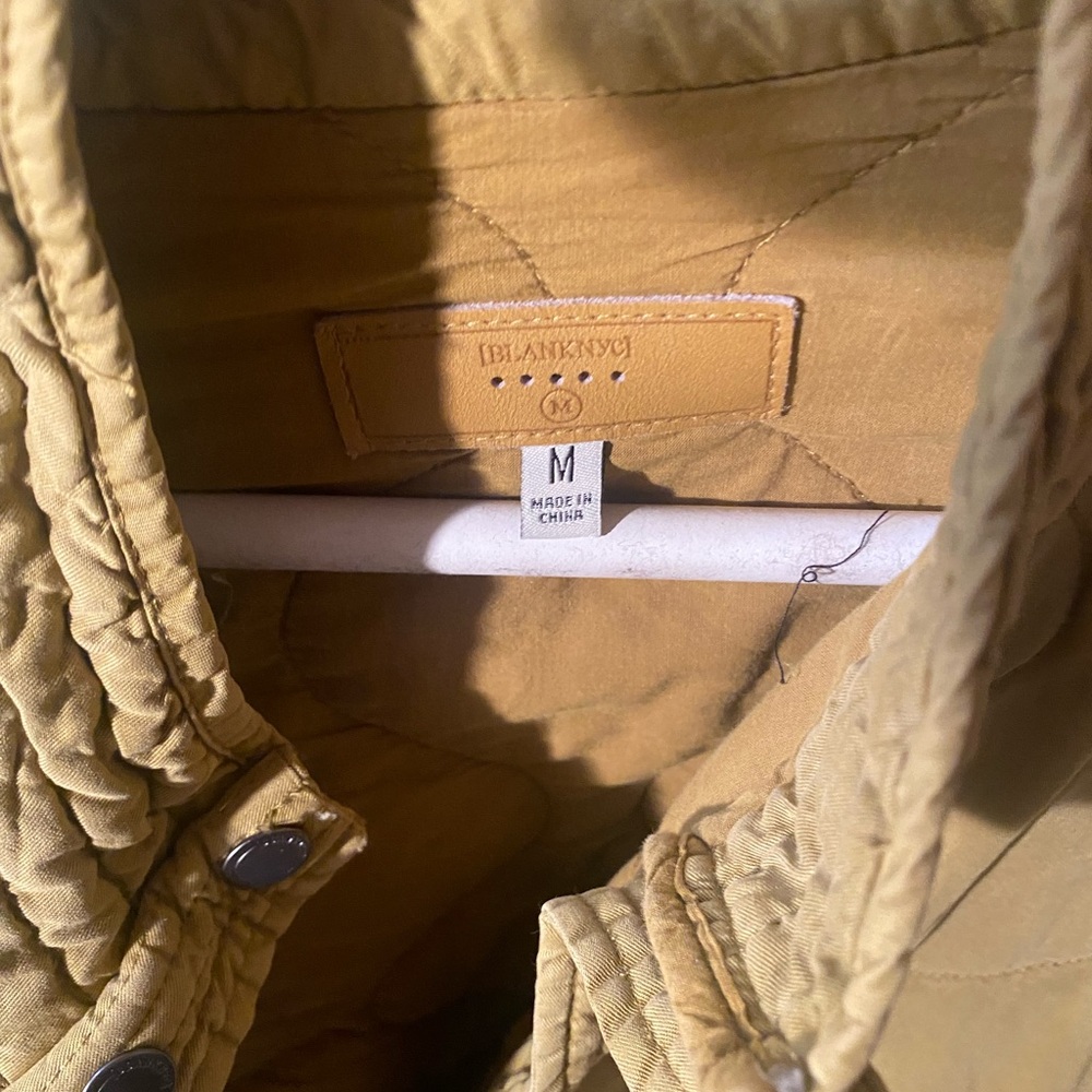 Blank NYC Quilted Yellow Bomber Jacket - Picture 2 of 2